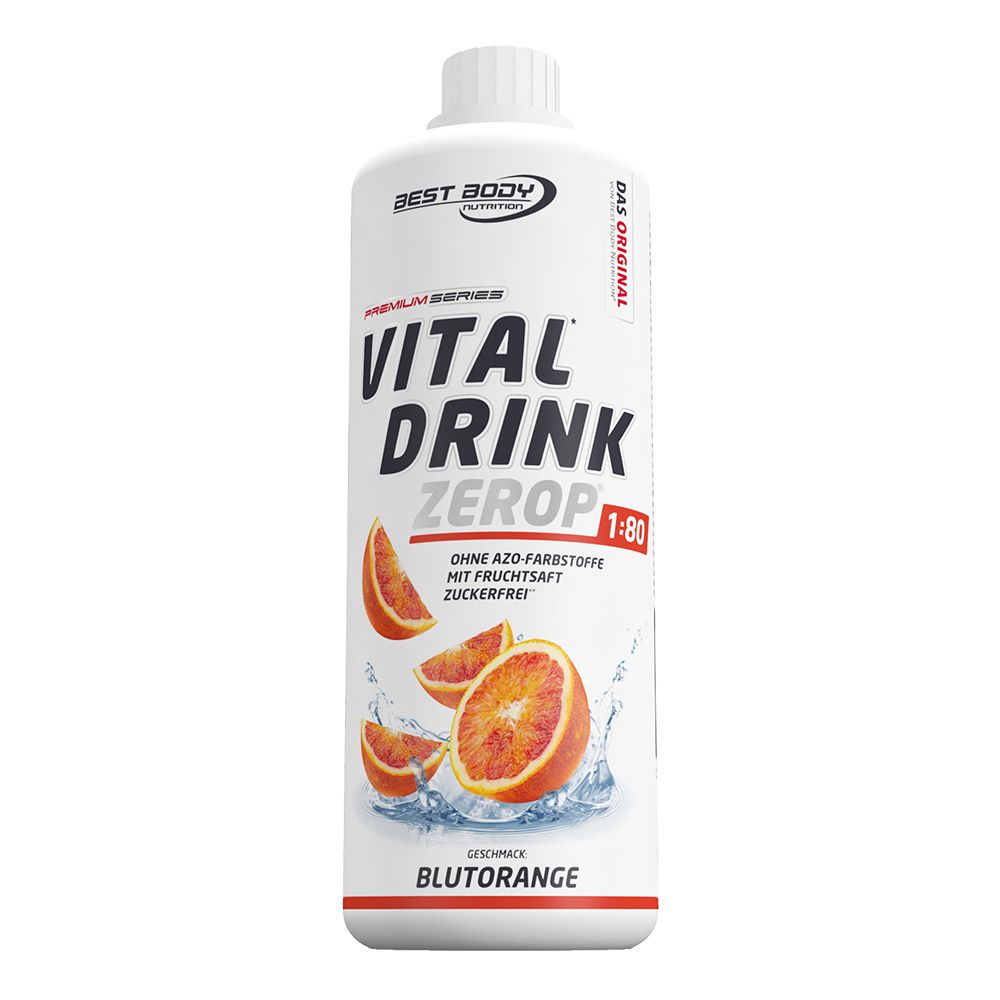 BEST BODY NUTRITION VITAL DRINK ZEROP® BLUTORANGE 1000 ml