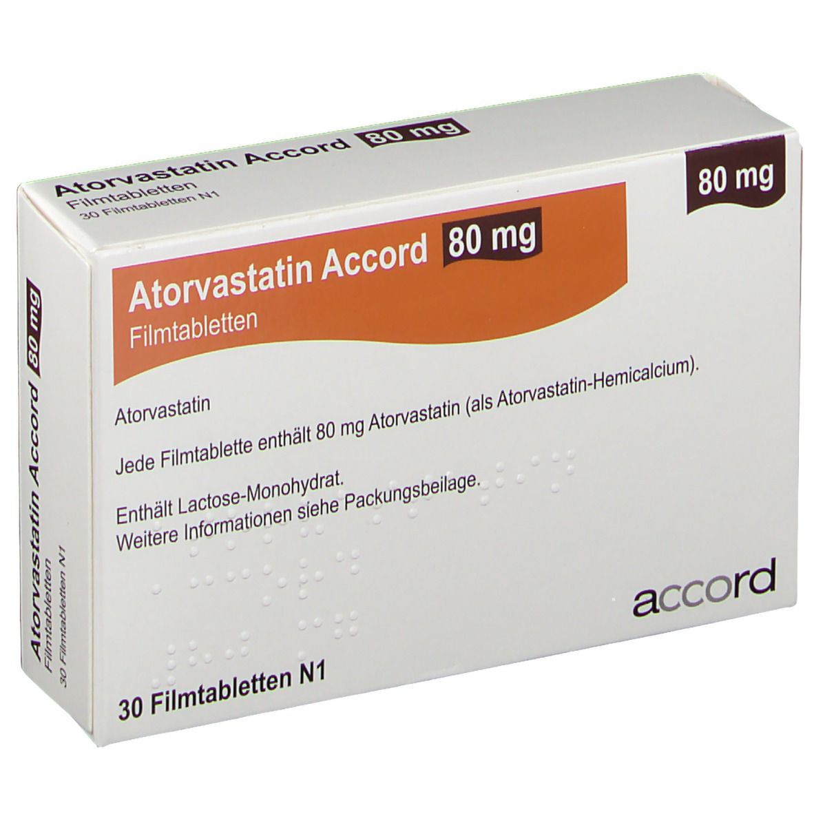 Atorvastatin Accord 80 mg