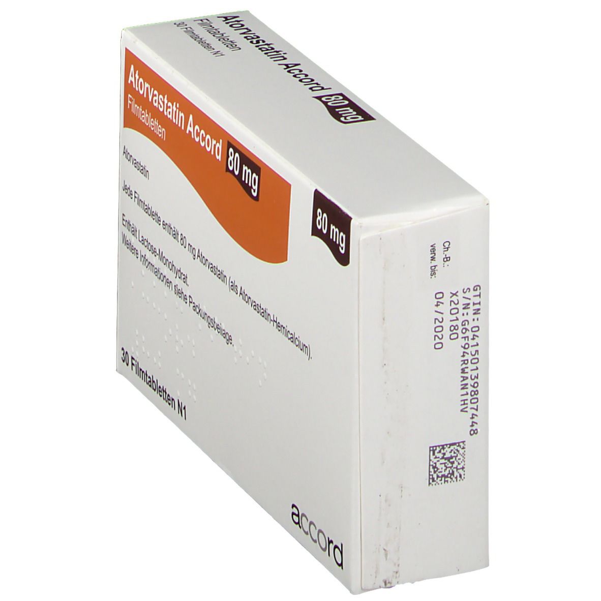 Atorvastatin Accord 80 mg
