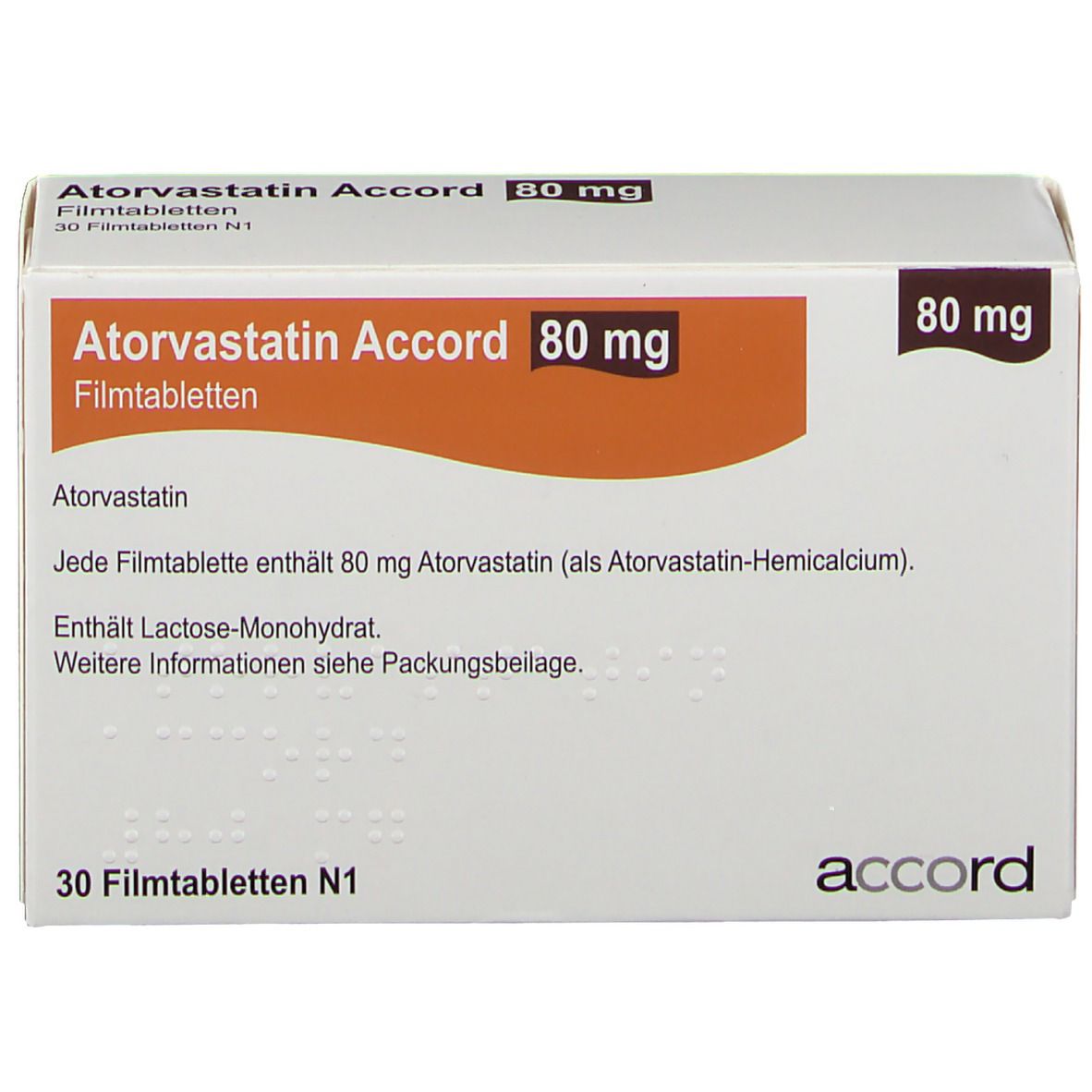 Atorvastatin Accord 80 mg