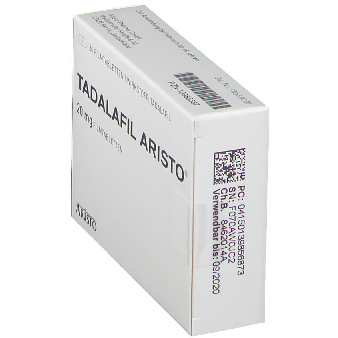 Tadalafil Aristo 10 mg Filmtabletten 30 St