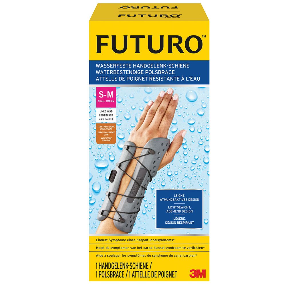Futuro wasserfeste Handgelenk-Schiene links S-M 1 St Bandage(s)