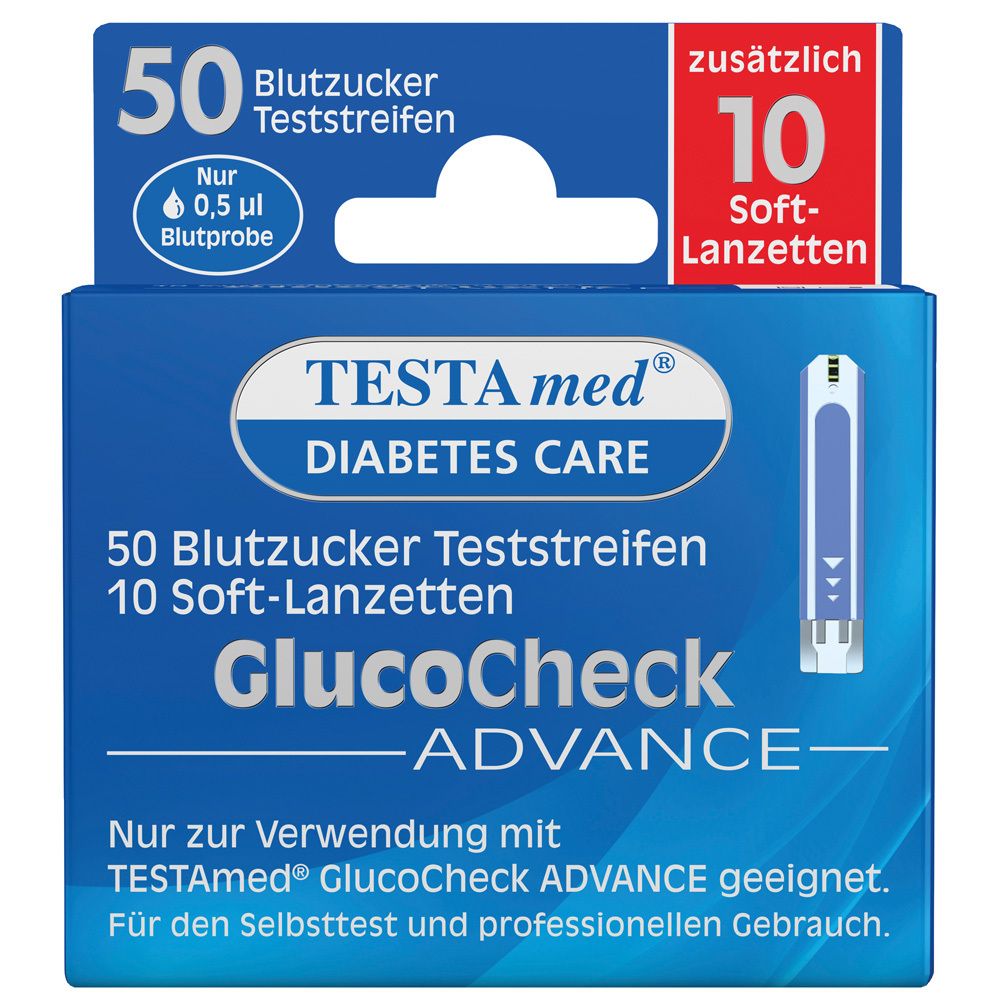 GlucoCheck Advance Teststreifen 1 St Kombipackung