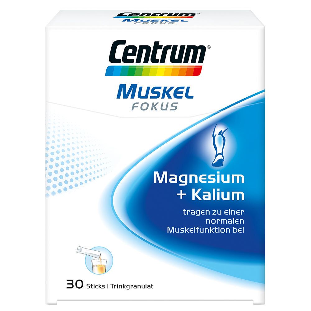 Centrum Muskel Fokus Magnesium + Kalium 30 St Trinkgranulat