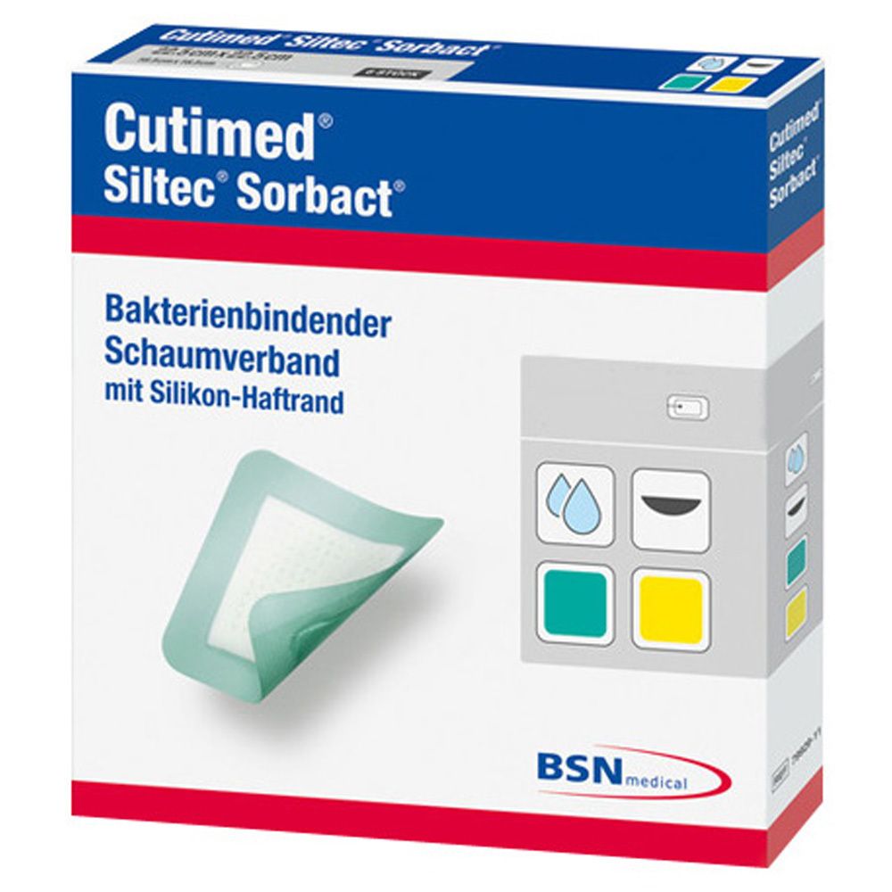 Cutimed® Siltec Sorbact 10 x 22,5 cm 12 St Kompressen