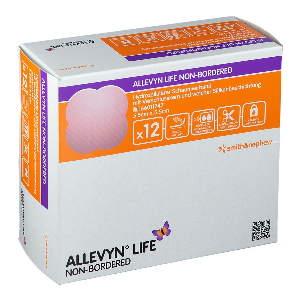 Allevyn® Life Non Bordered 5,5 x 5,5 cm 12 St Verband