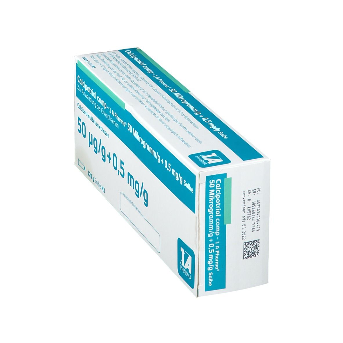 Calcipotriol comp-1A Pharma 50 µg/g+0,5 mg/g Salbe 120 g