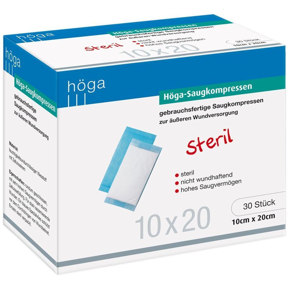 Höga-Saugkompressen steril 10x20 cm 30 St Kompressen