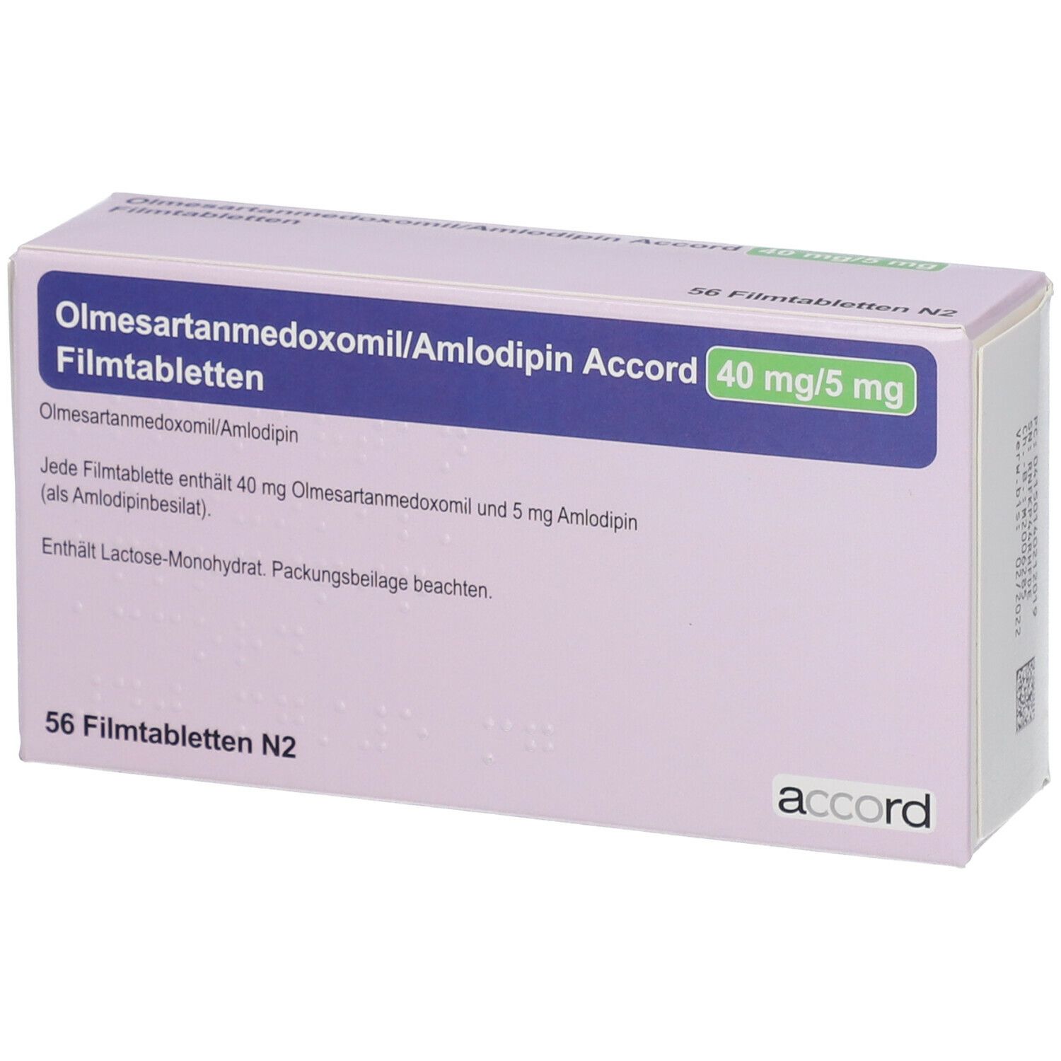 Olmesartanmedoxomil/Amlodipin Accord 40 mg/5 mg
