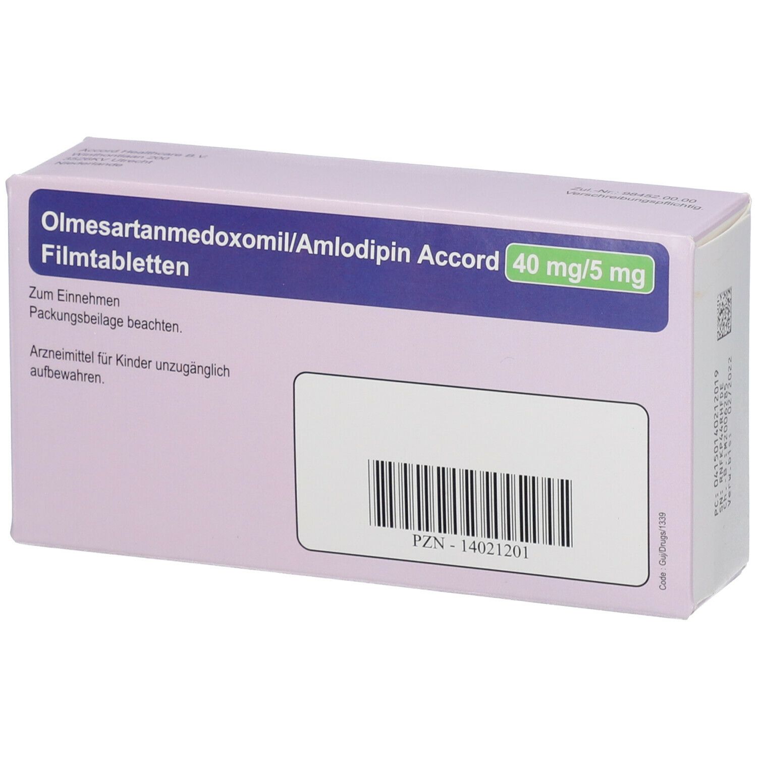Olmesartanmedoxomil/Amlodipin Accord 40 mg/5 mg