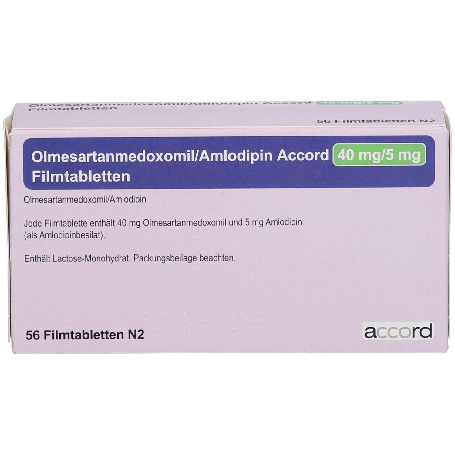 Olmesartanmedoxomil/Amlodipin Accord 40 mg/5 mg