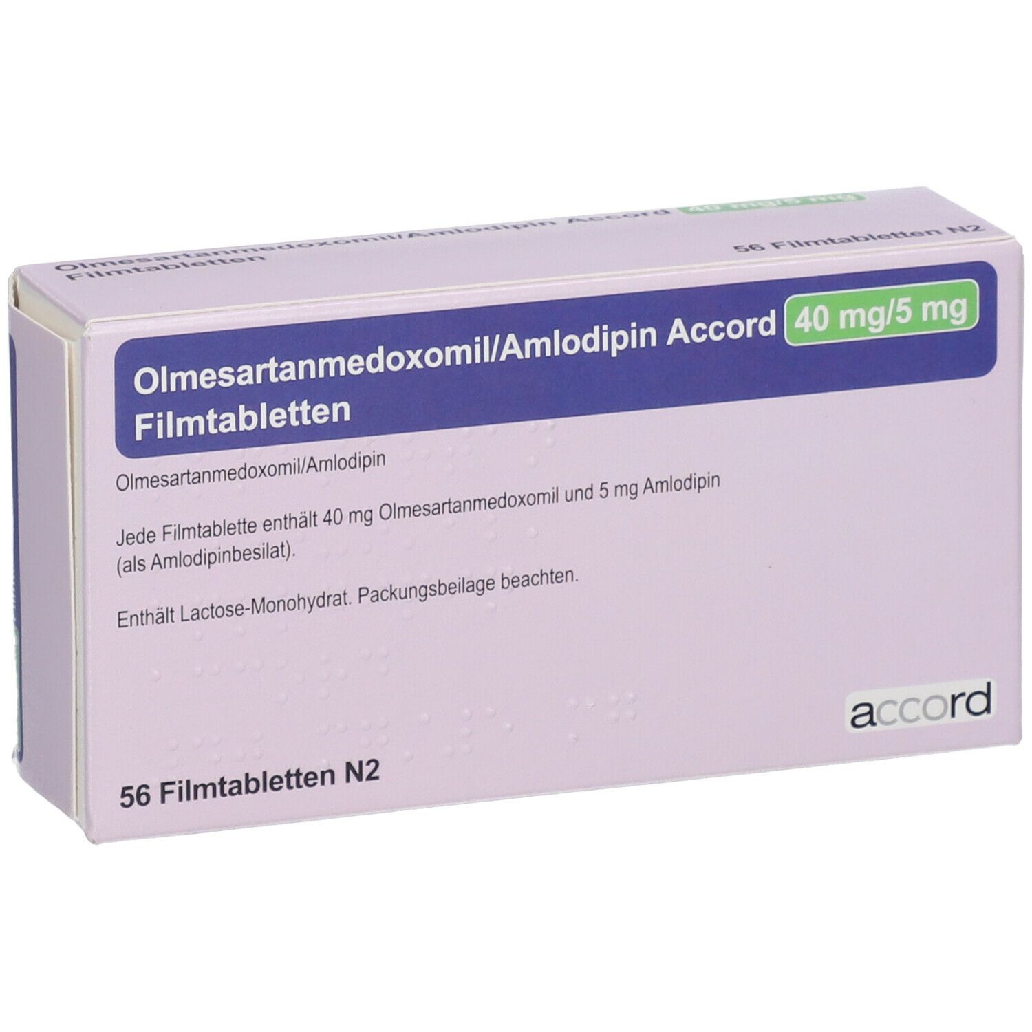 Olmesartanmedoxomil/Amlodipin Accord 40 mg/5 mg