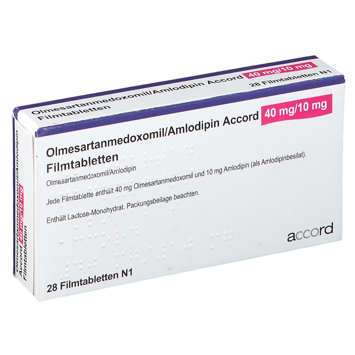 Olmesartanmedoxomil/Amlodipin Accord 40 mg/10 mg