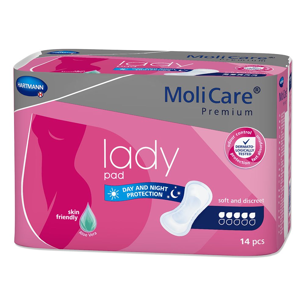 MoliCare Premium lady pad 5 Tropfen, Inkontinenzeinlage für Frauen bei Blasenschwäche, Aloe Vera