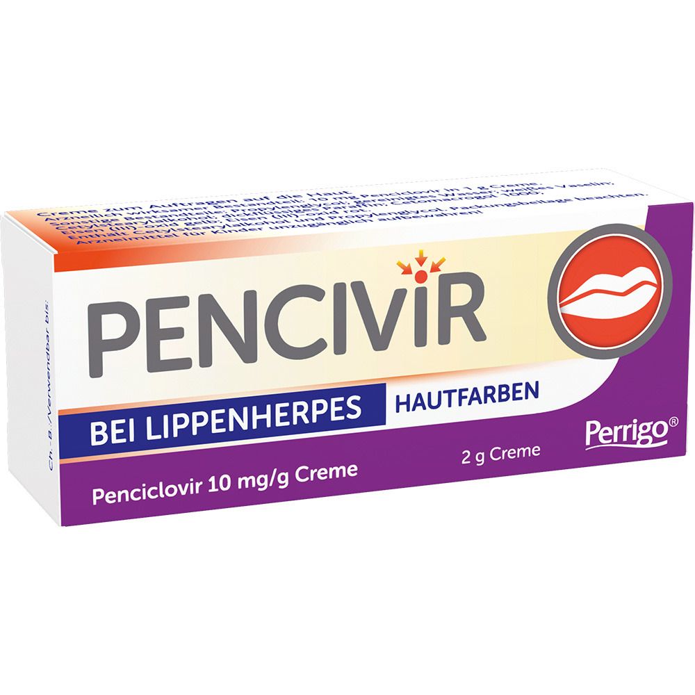 Pencivir bei Lippenherpes Penciclovir 10mg/g Creme hautfarben
