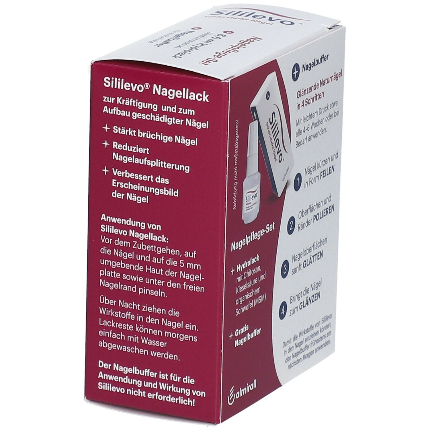 Sililevo® Nagellack mit gratis Nagelbuffer