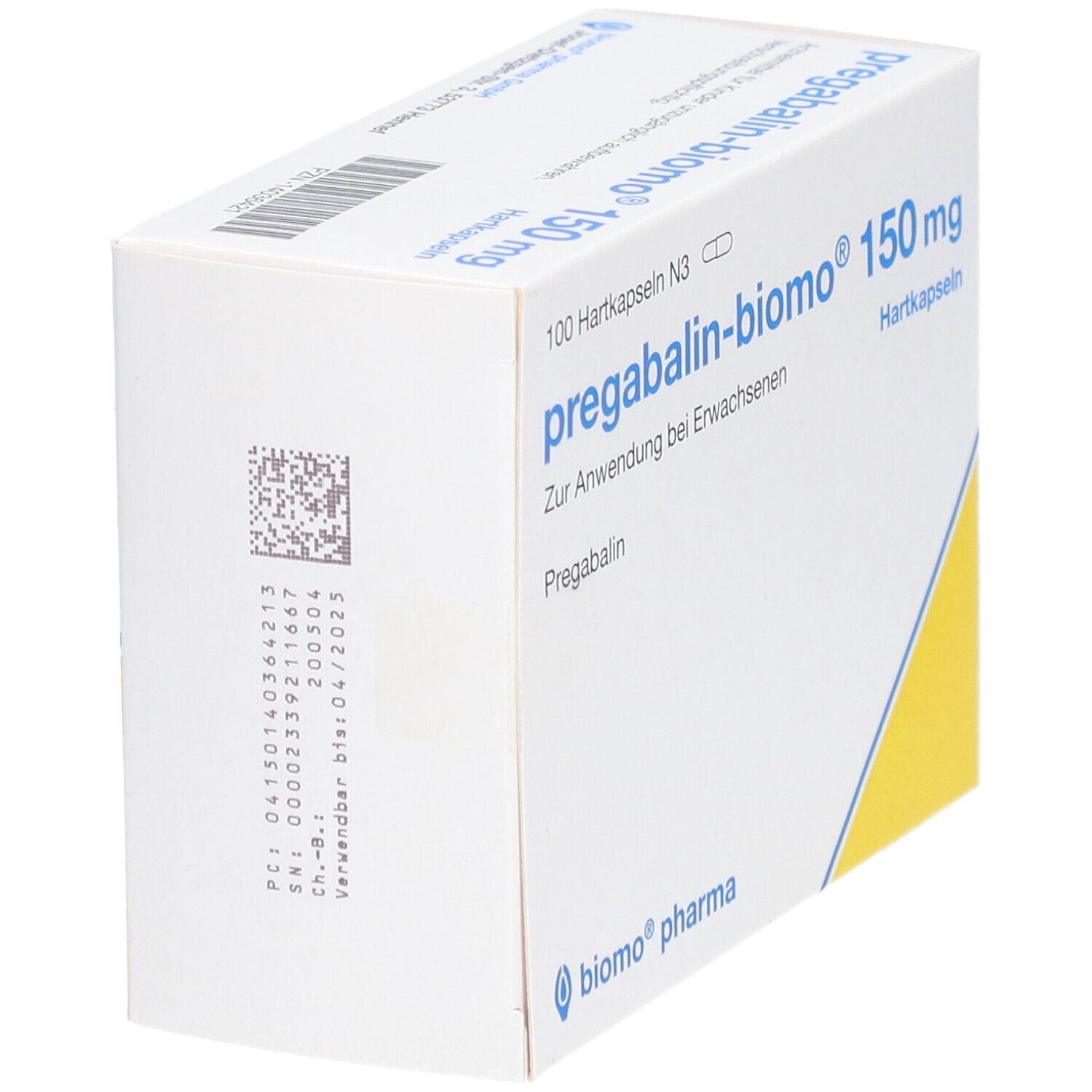 PREGABALIN-biomo 150 mg Hartkapseln 100 St