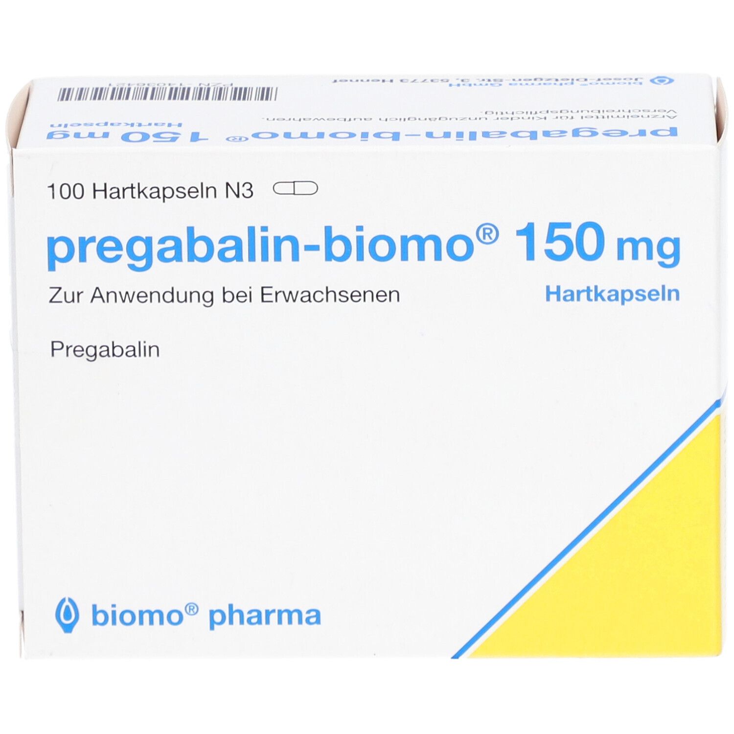 PREGABALIN-biomo 150 mg Hartkapseln 100 St