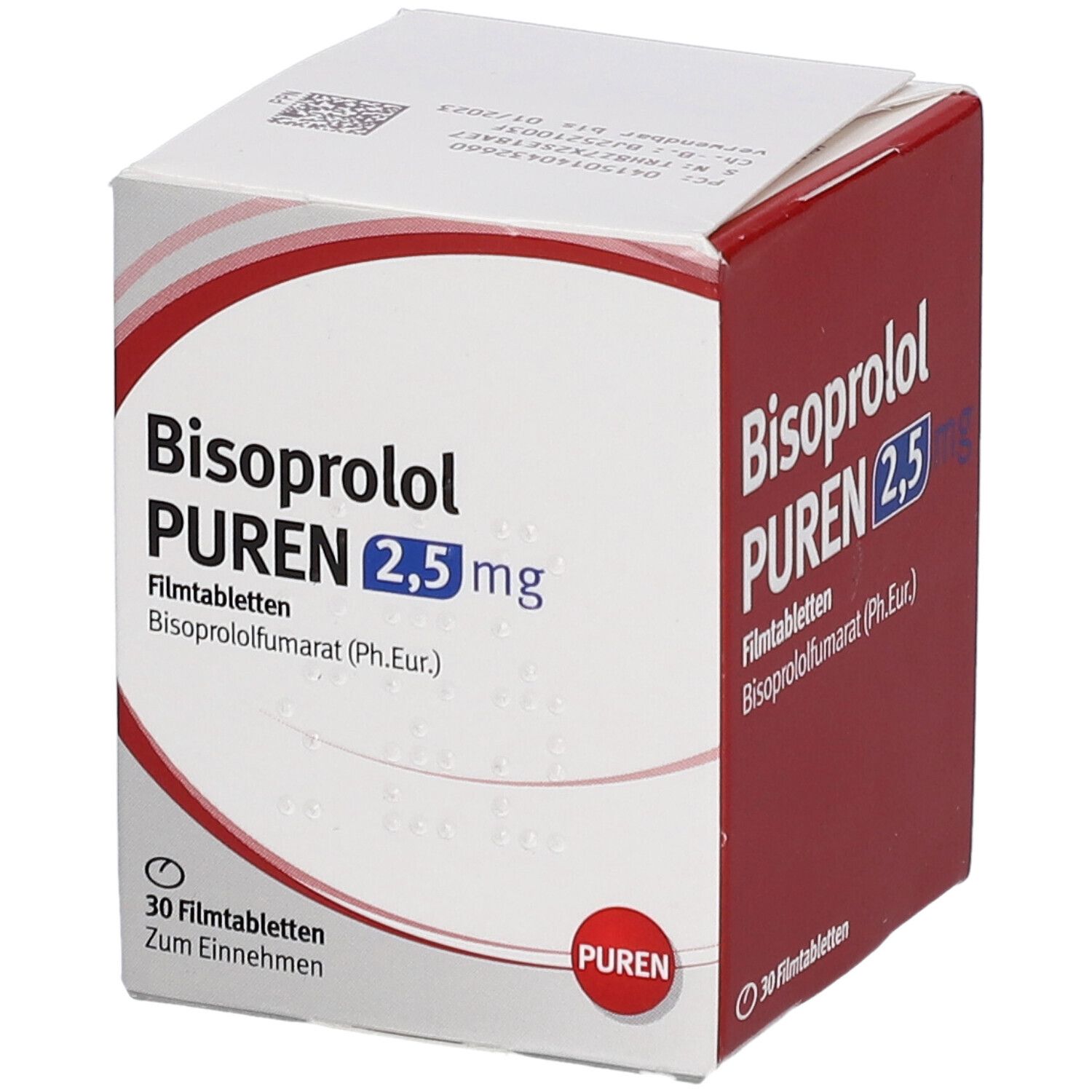 BISOPROLOL PUREN 2,5 mg Filmtabletten Dose