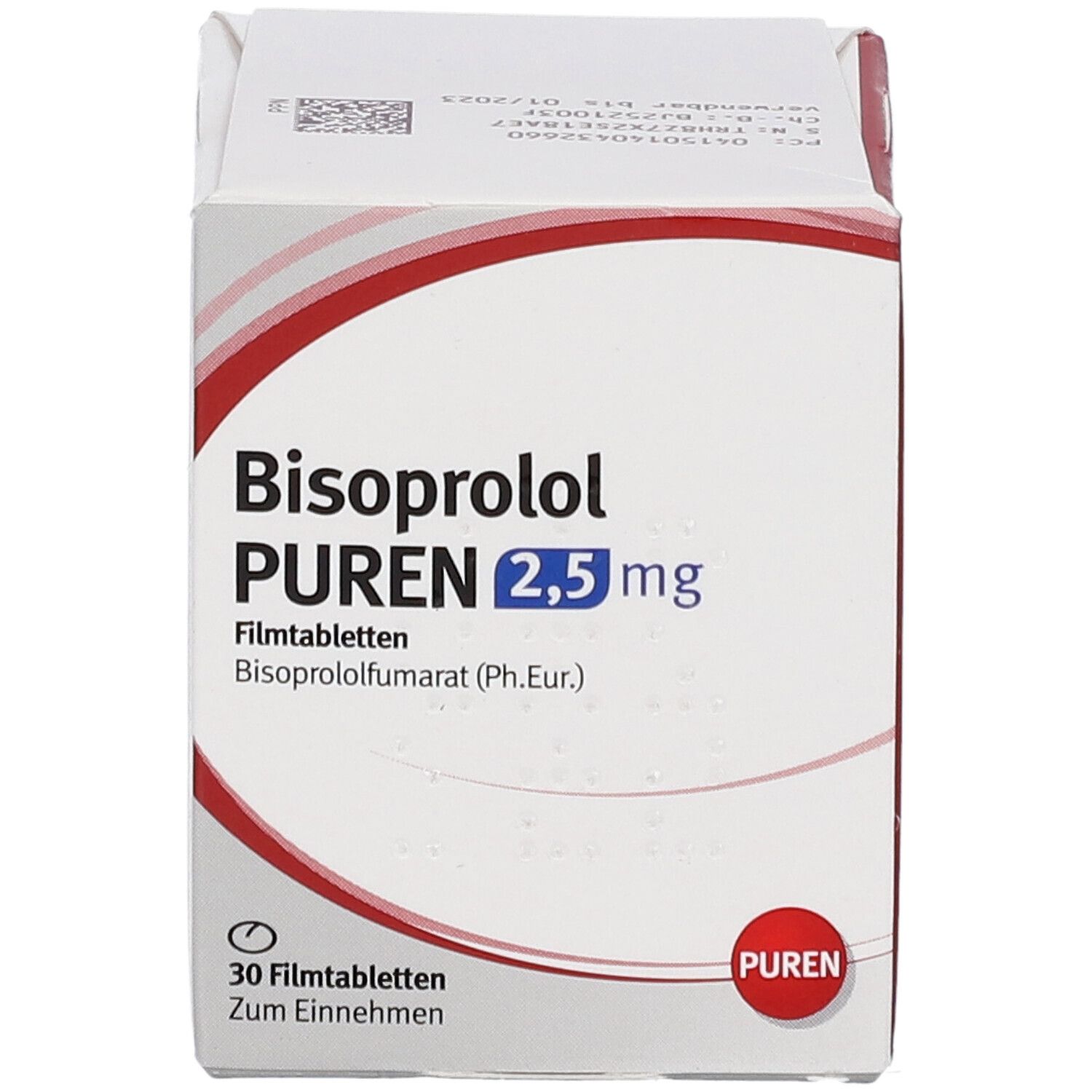 BISOPROLOL PUREN 2,5 mg Filmtabletten Dose