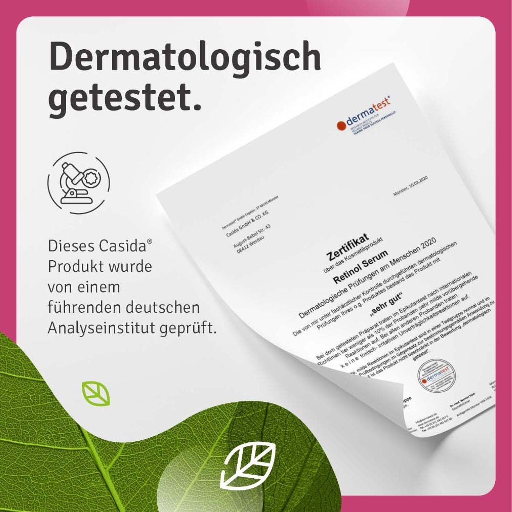 Dermatologisch getestet. Zertifikat von Dermatest. Produkt von führendem deutschen Analyseinstitut geprüft.