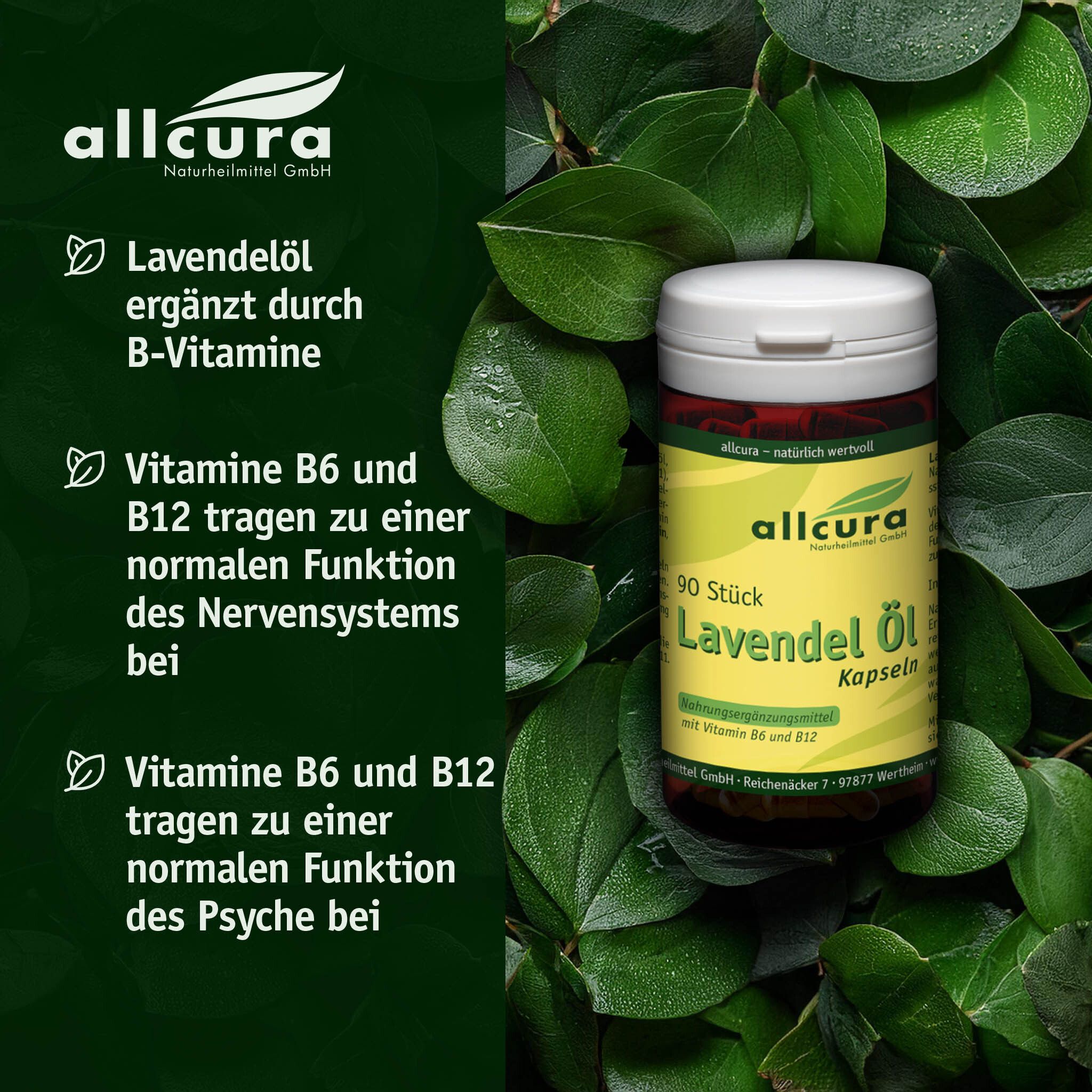 allcura Lavendel-Öl Kapseln