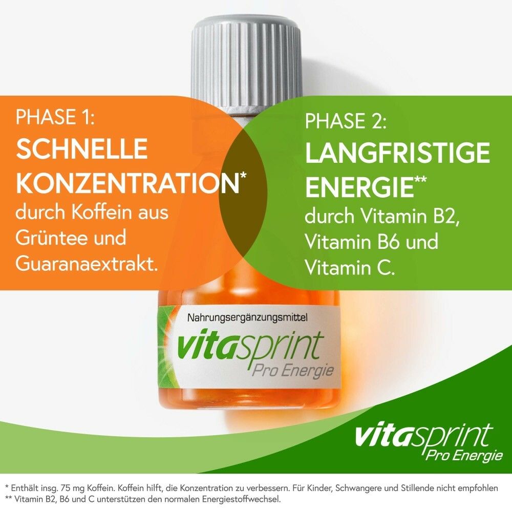 Vitasprint Pro Energie, Nahrungsergänzungsmittel, Vitamin B6, Vitamin C, 24 St.