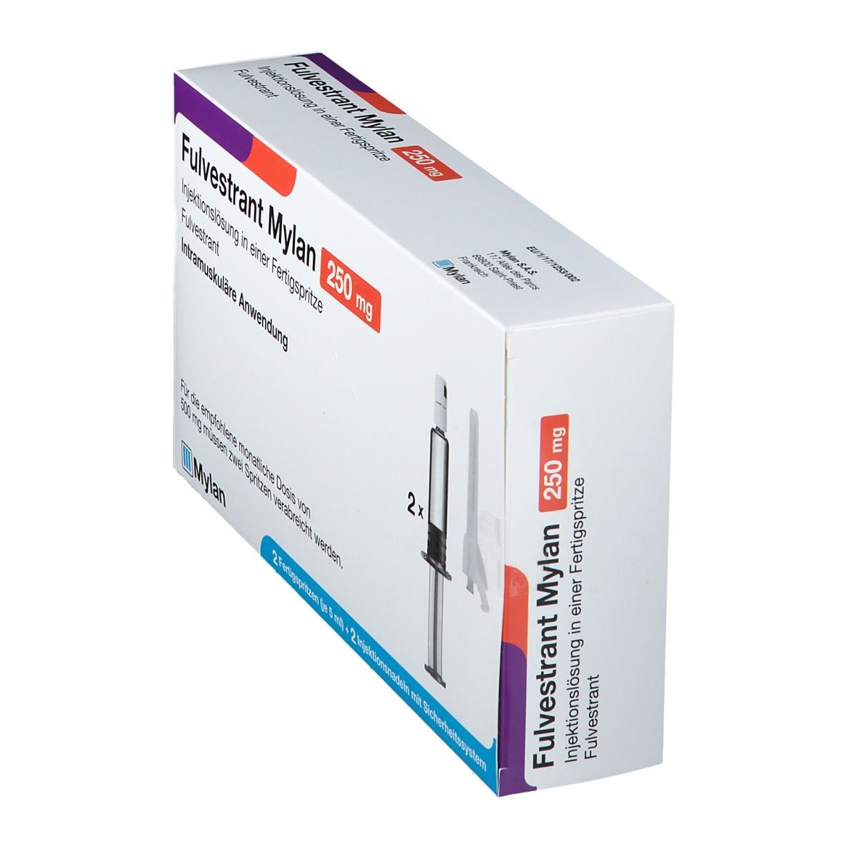 Fulvestrant Mylan 250 mg/5 ml Inj.-Lsg.i.e.F.-Sp. 2 St Injektionslösung