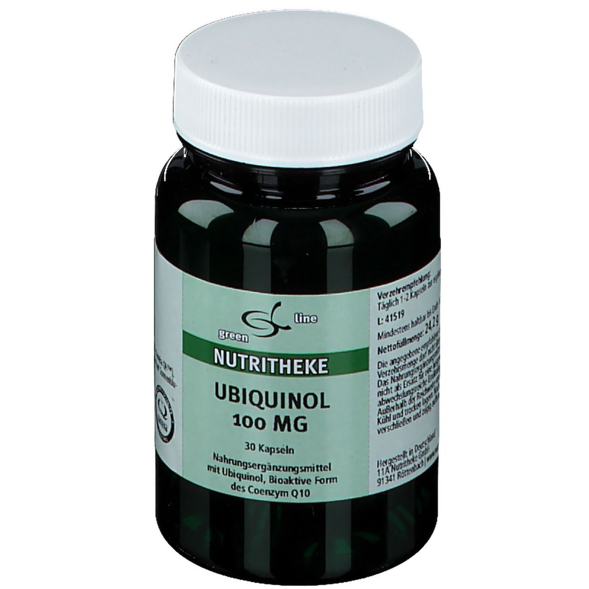 green line NUTRITHEKE Ubiquinol 100 mg