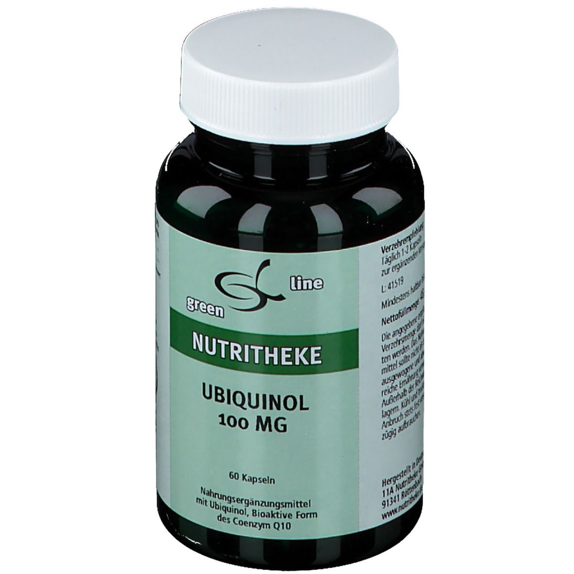 green line NUTRITHEKE 11A Ubiquinol 100 mg