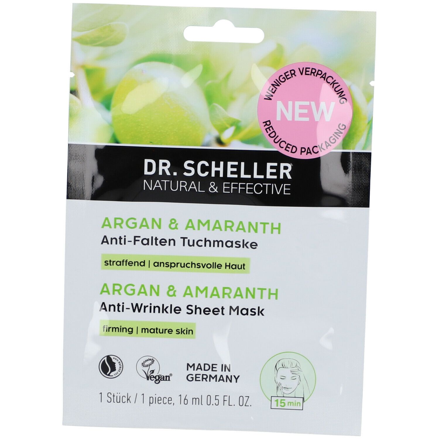 DR. SCHELLER Argan und Amaranth Anti-Falten Tuchmaske