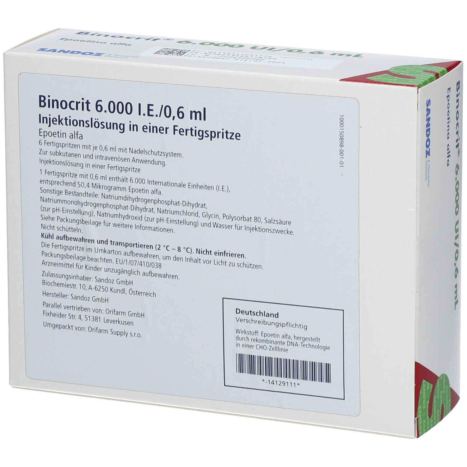 Binocrit 6.000 I.E./0,6 ml