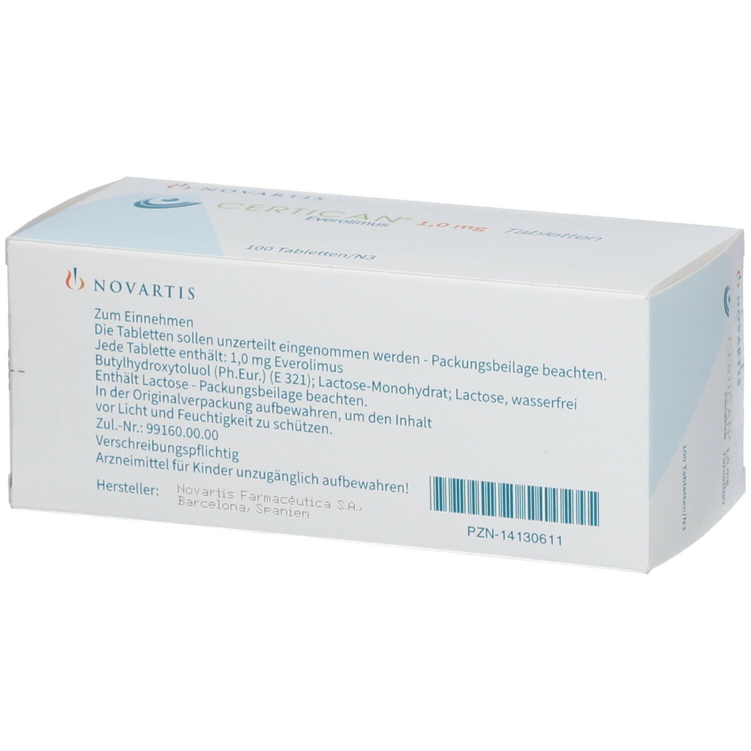 CERTICAN 1 mg Tabletten