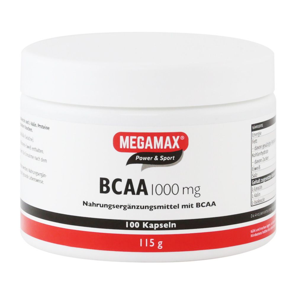 Bcaa 1.000 mg Megamax Kapseln