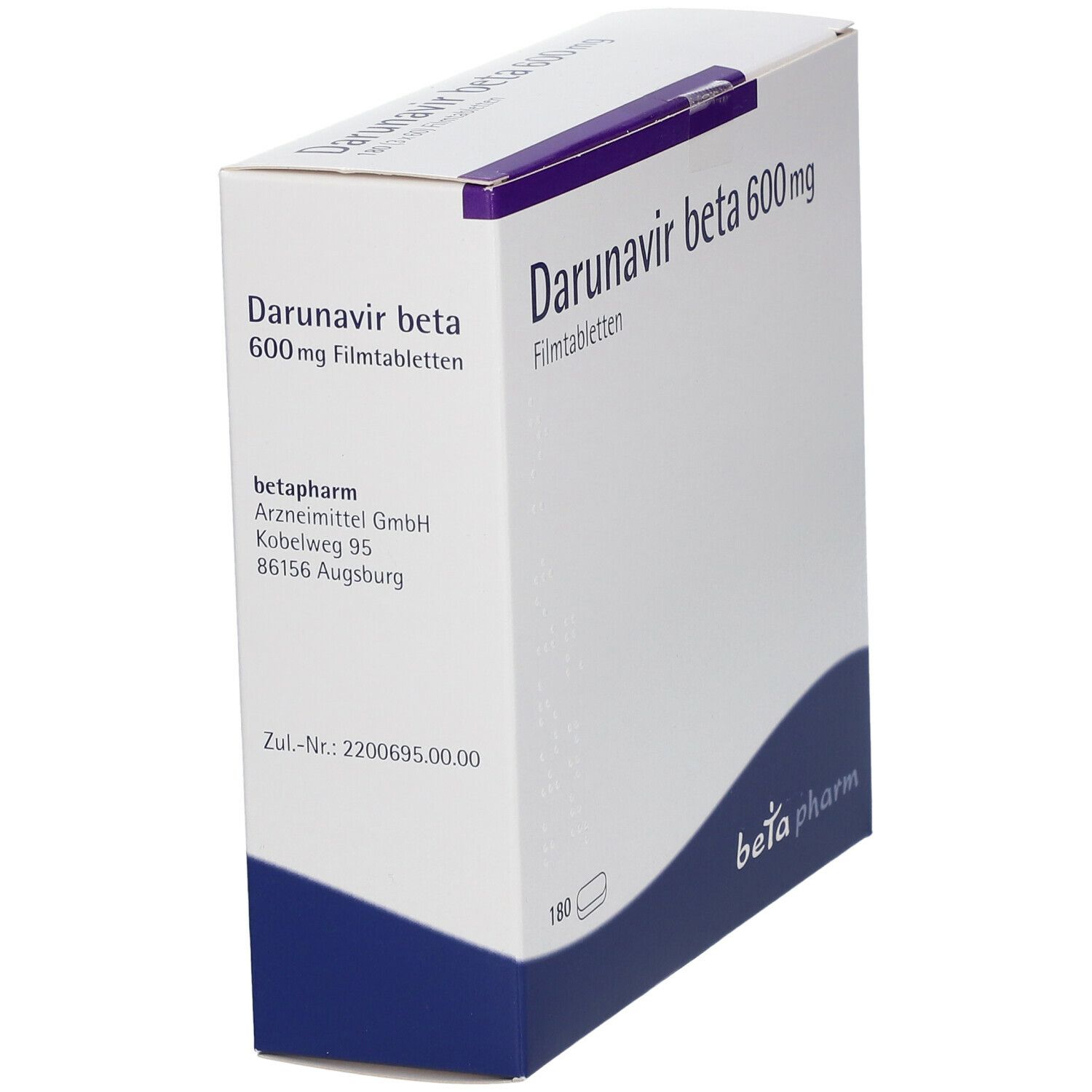 Darunavir beta 600 mg Filmtabletten 180 St