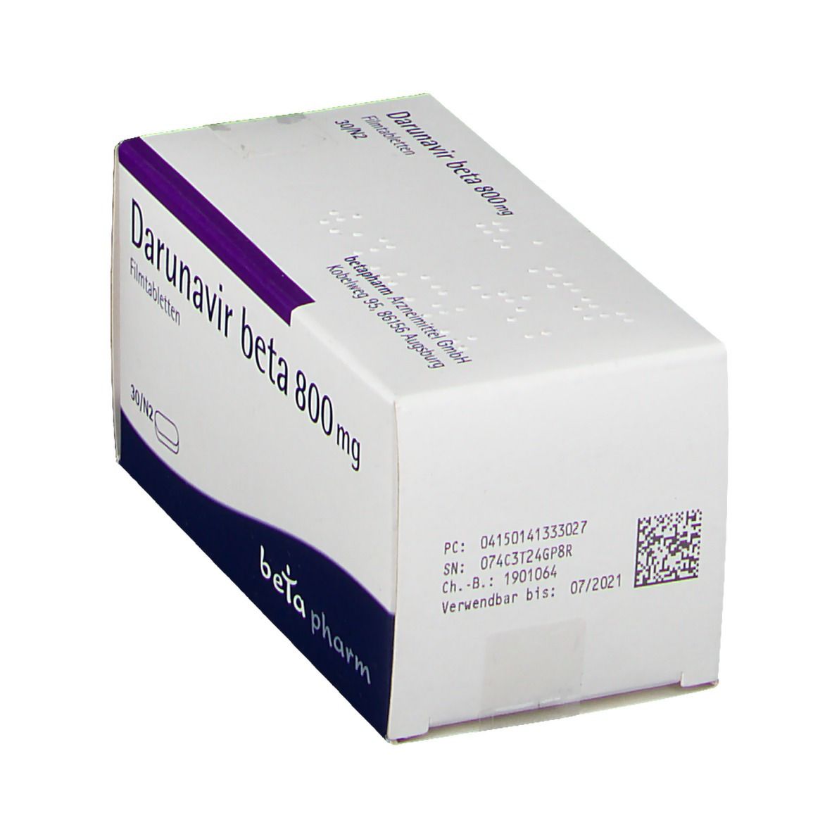 Darunavir beta 800 mg Filmtabletten 30 St