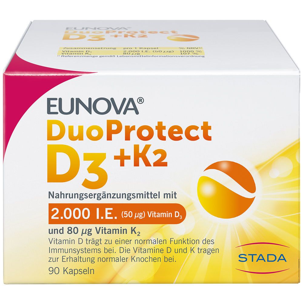 Eunova® DuoProtect D3 + K2 2000 I.e./80 µg capsules