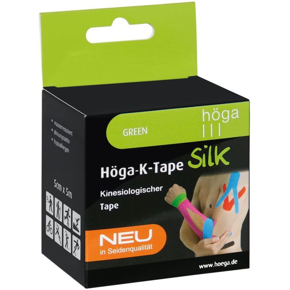 Höga-K-Tape Silk 5 cmx5 m l.fr.green kinesiol.Tape 1 St Pflaster