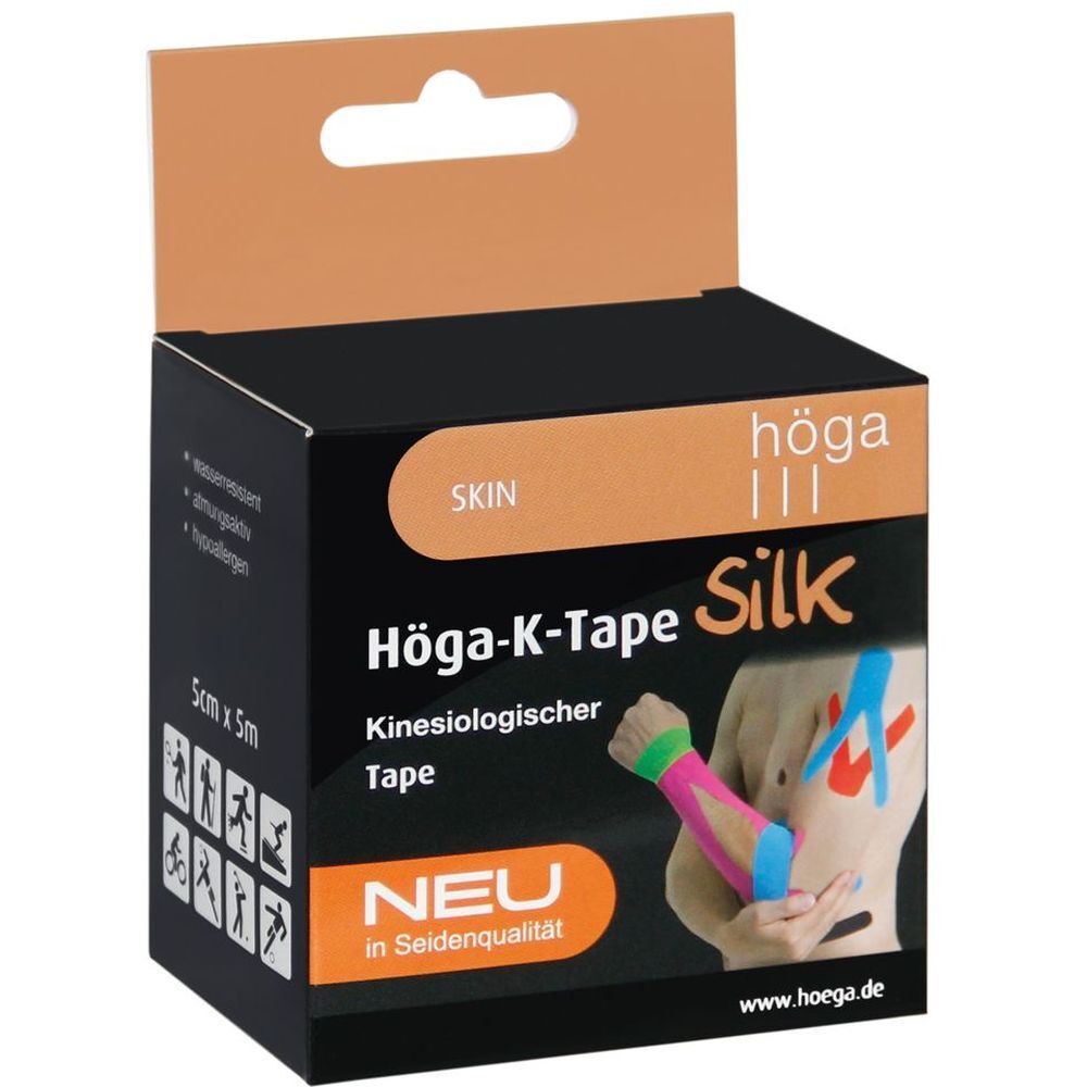 Höga-K-Tape Silk 5 cmx5 m l.fr.skin kinesiol.Tape 1 St Pflaster