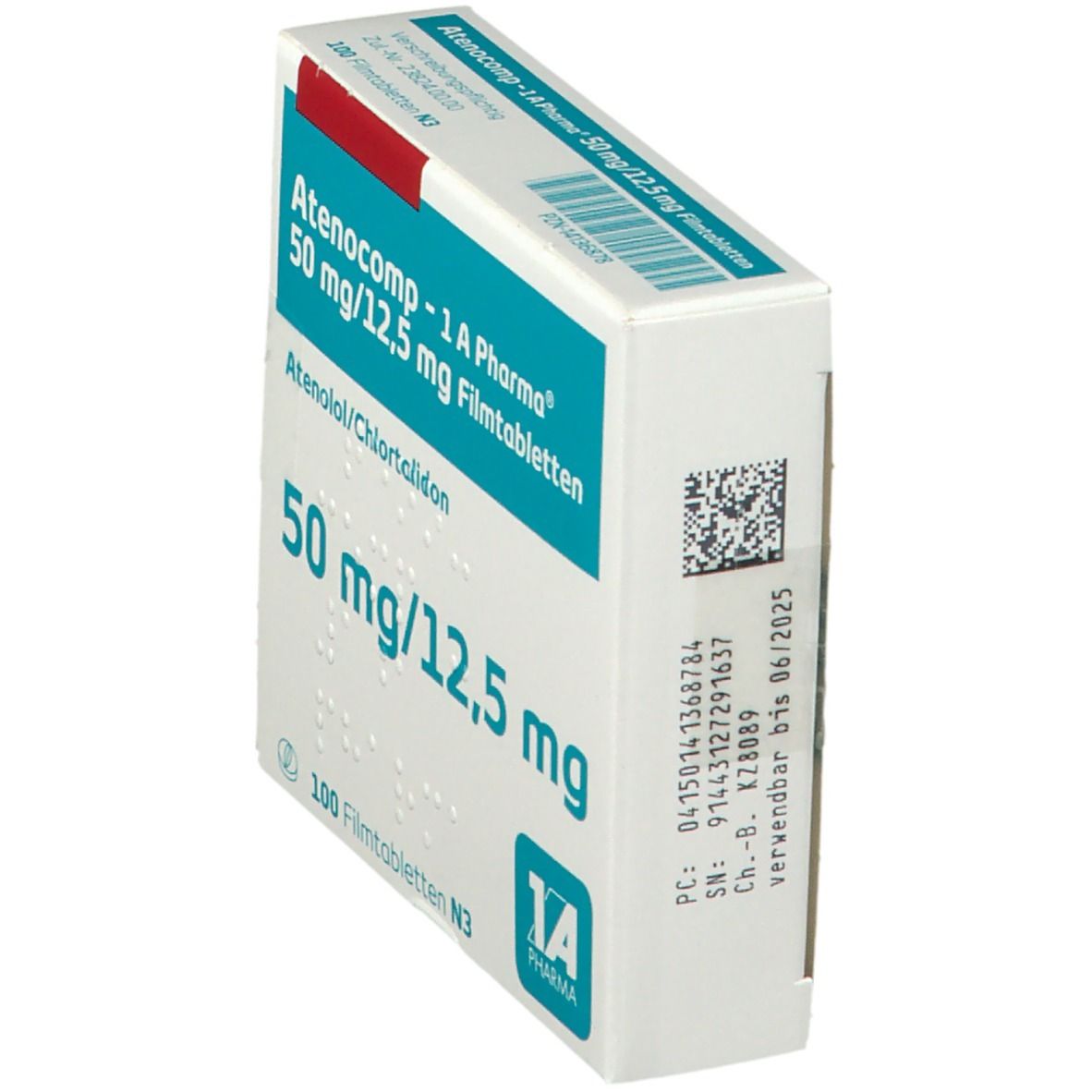 Atenocomp-1A Pharma 50 mg/12,5 mg Filmtabletten 30 St