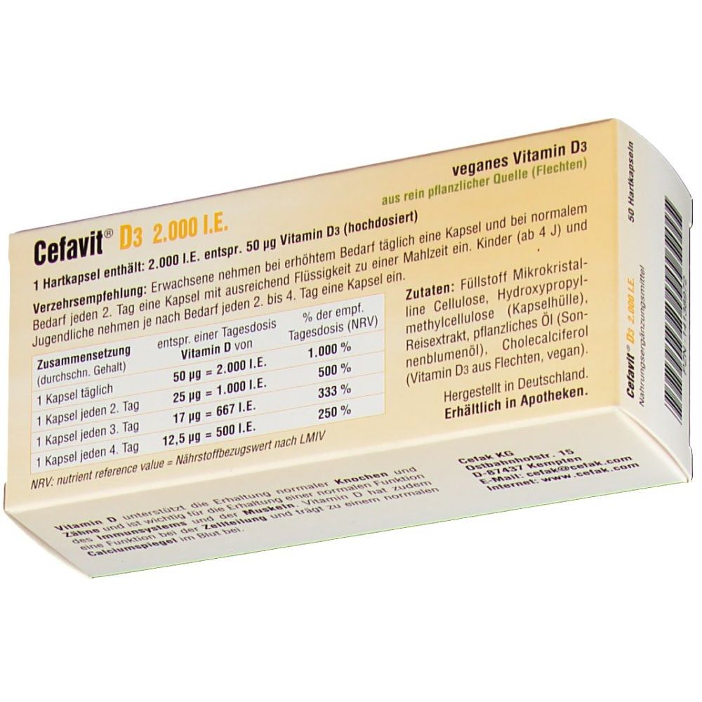 Cefavit® D3 2.000 I.E. vegan