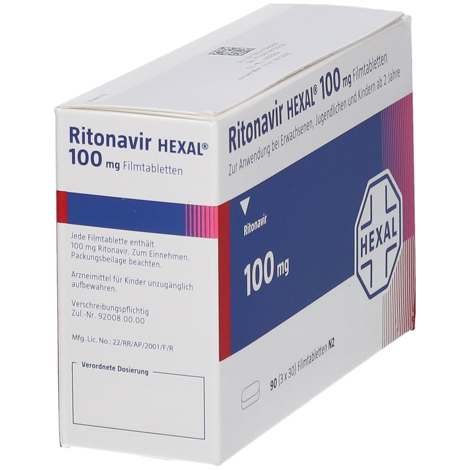 Ritonavir Hexal 100 mg Filmtabletten 90 St