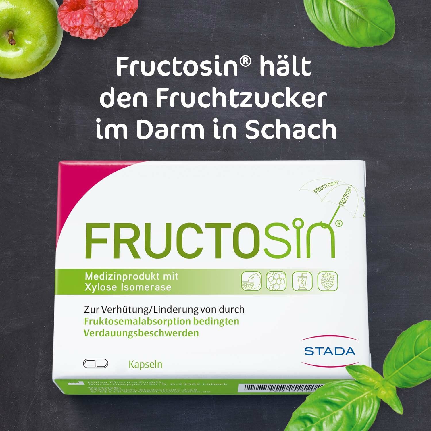 FRUCTOSiN® - zur Linderung von durch Fruktosemalabsorption bedingten Verdauungsbeschwerden