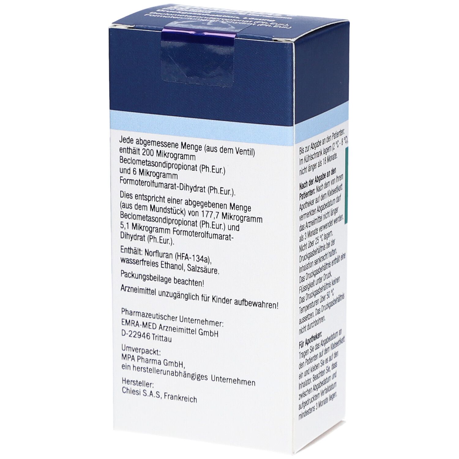 FORMODUAL 200/6 µg 120 Hub Dosieraerosol