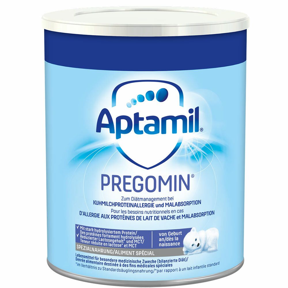 Aptamil® Pregomin extensiv hydrolisierte Spezialnahrung bei Kuhmilchproteinallergie
