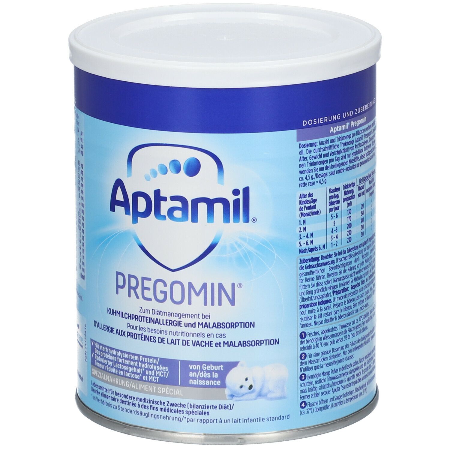 Aptamil® Pregomin extensiv hydrolisierte Spezialnahrung bei Kuhmilchproteinallergie