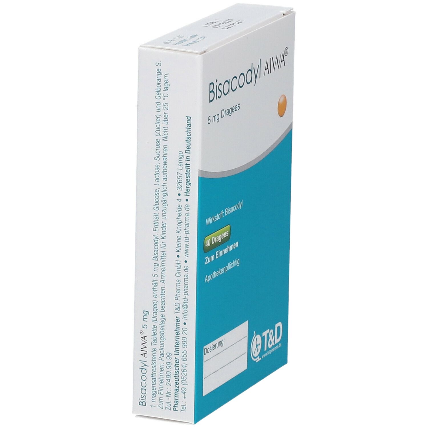 Bisacodyl AIWA® 5 mg magensaftresistente Tabletten