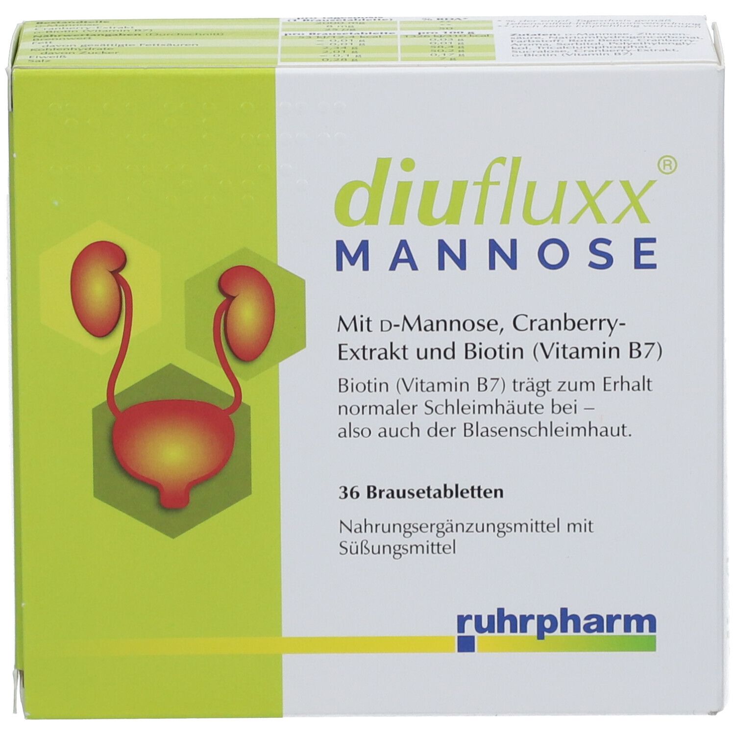 diufluxx® Mannose Brausetabletten 36 St - Shop Apotheke 