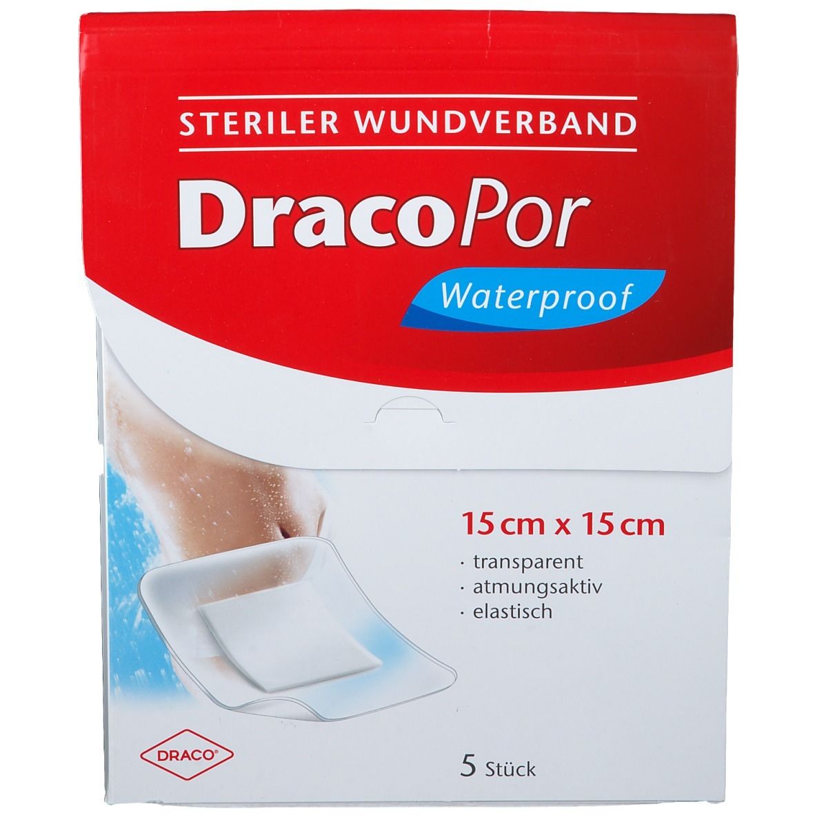 Dracopor Waterproof 15 cm x 15 cm steril