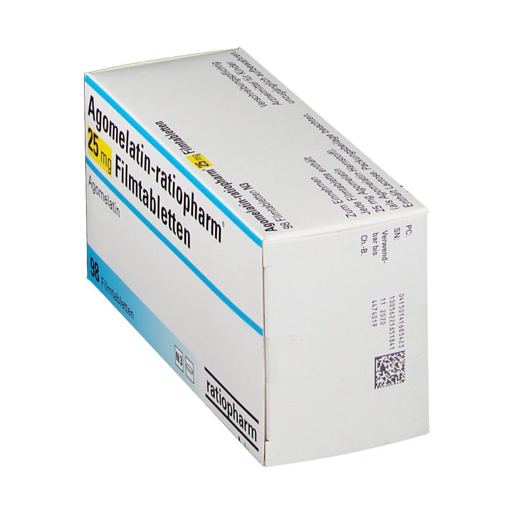 AGOMELATIN-ratiopharm 25 mg Filmtabletten 28 St